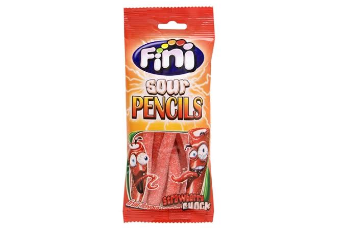 Fini Sour Strawberry Shock Pencils 100g